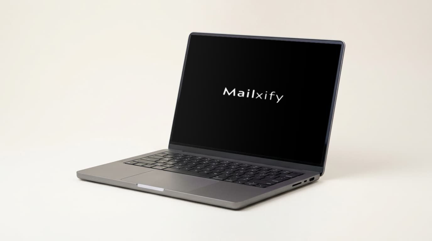 Mailxify Laptop showing automated email sequences